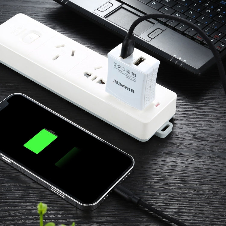 3A USB to USB-C / Type-C Braided Data Cable, Cable Length: 1m