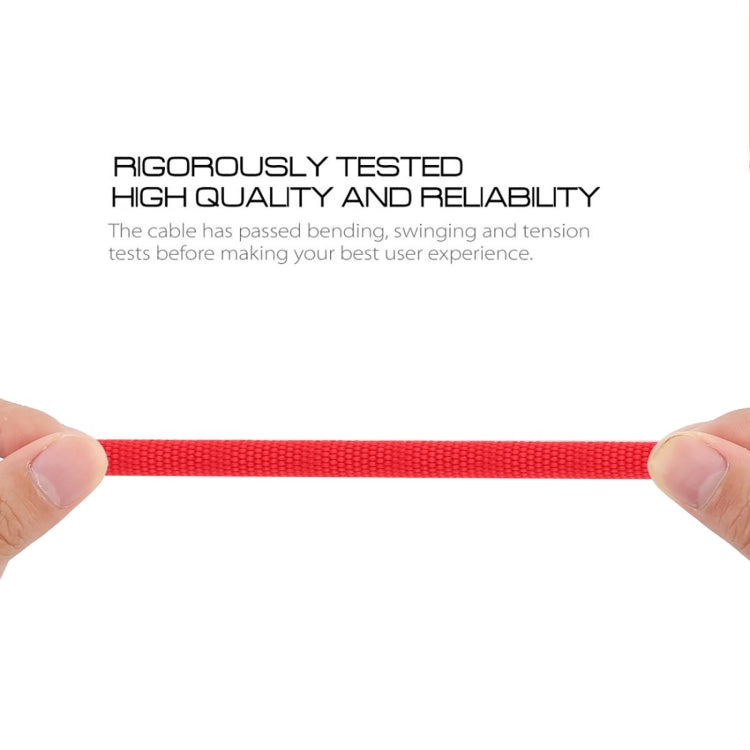 3A USB to USB-C / Type-C Braided Data Cable, Cable Length: 1m