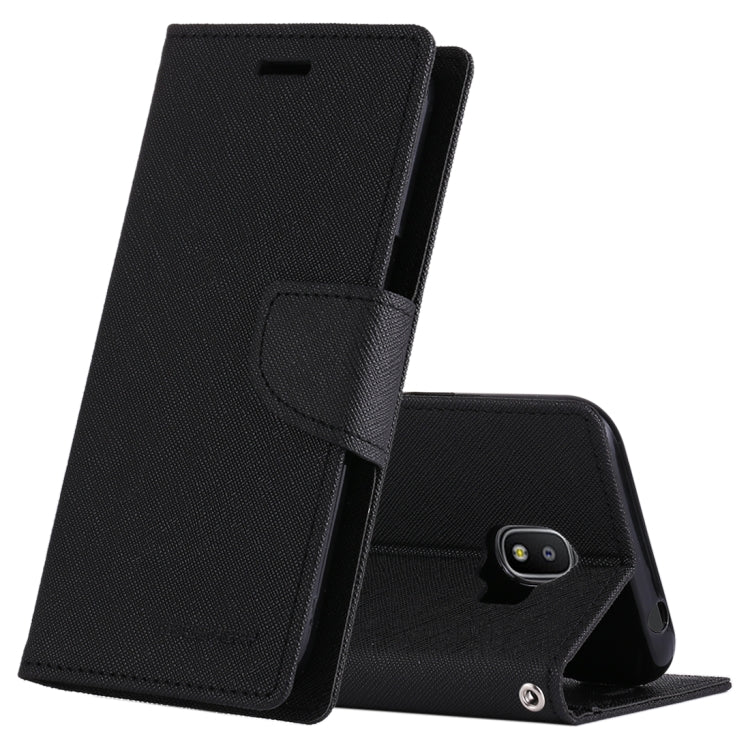 GOOSPERY FANCY DIARY Series for Galaxy J2 Pro (2018) Cross Texture Horizontal Flip Leather Case with Holder