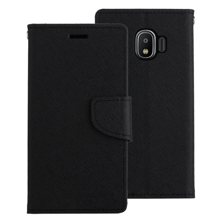 GOOSPERY FANCY DIARY Series for Galaxy J2 Pro (2018) Cross Texture Horizontal Flip Leather Case with Holder