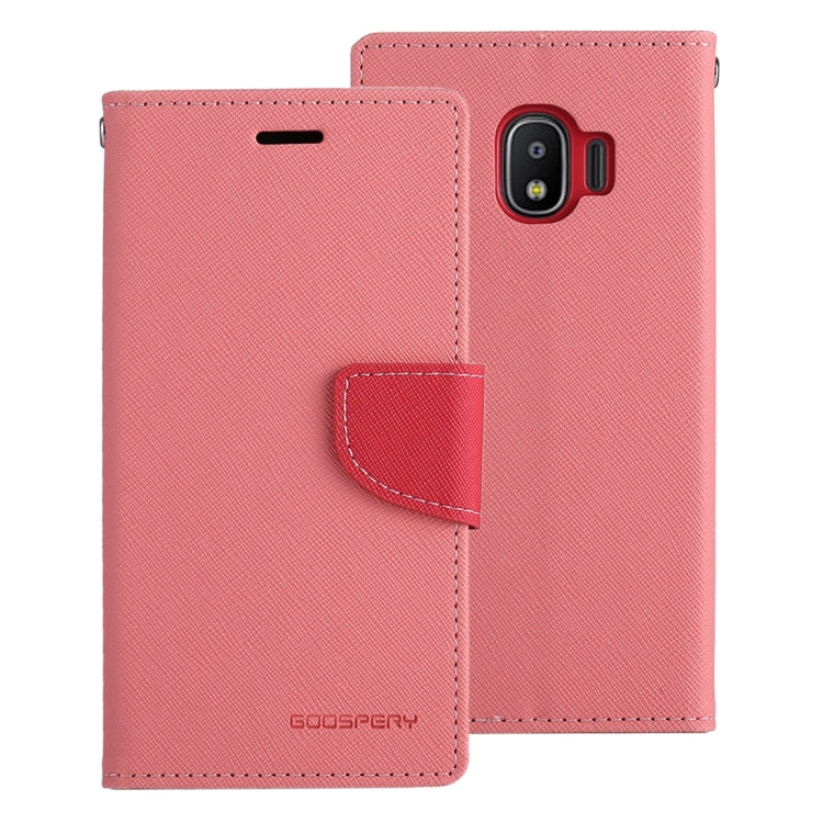 GOOSPERY FANCY DIARY Series for Galaxy J2 Pro (2018) Cross Texture Horizontal Flip Leather Case with Holder