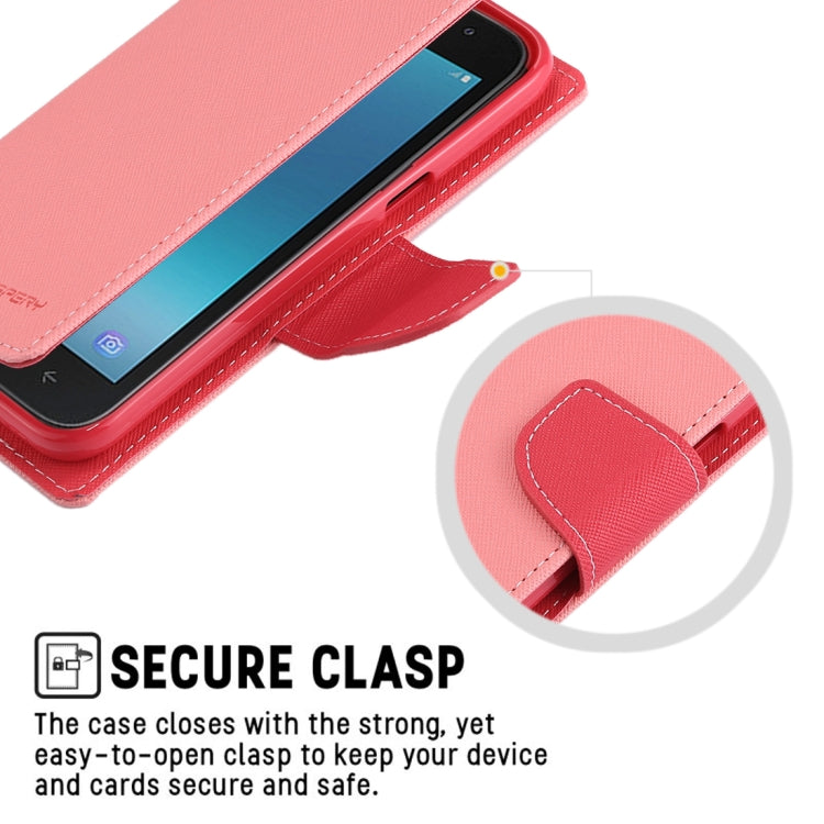 GOOSPERY FANCY DIARY Series for Galaxy J2 Pro (2018) Cross Texture Horizontal Flip Leather Case with Holder