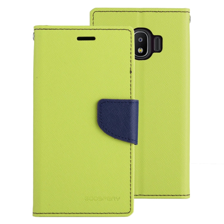 GOOSPERY FANCY DIARY Series for Galaxy J2 Pro (2018) Cross Texture Horizontal Flip Leather Case with Holder