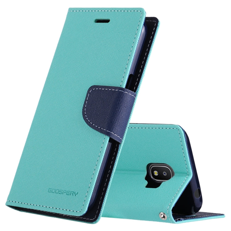 GOOSPERY FANCY DIARY Series for Galaxy J2 Pro (2018) Cross Texture Horizontal Flip Leather Case with Holder