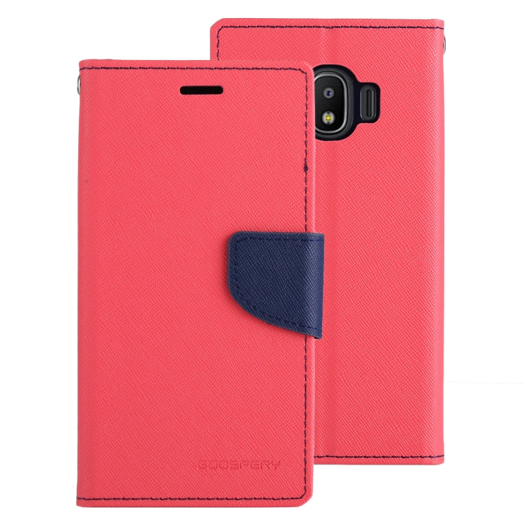 GOOSPERY FANCY DIARY Series for Galaxy J2 Pro (2018) Cross Texture Horizontal Flip Leather Case with Holder