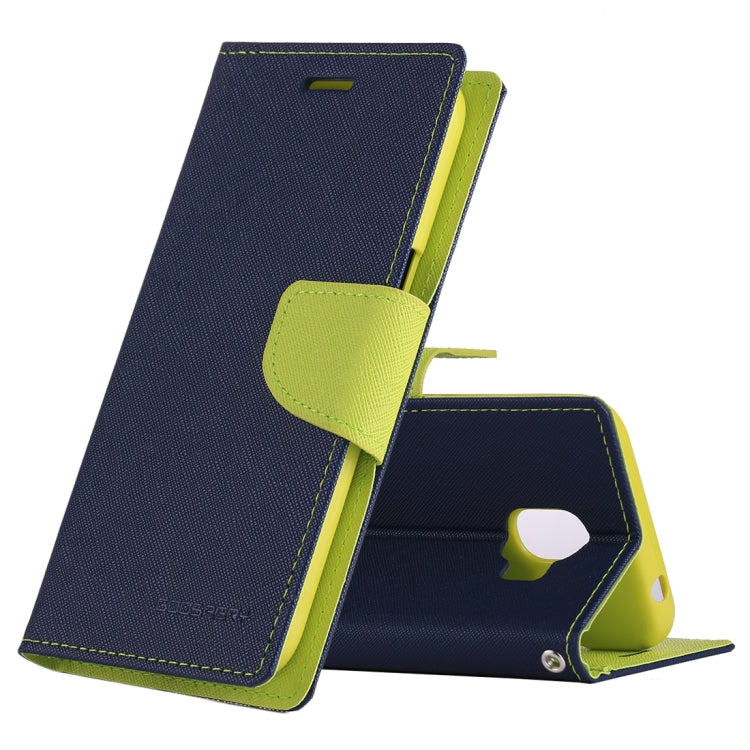 GOOSPERY FANCY DIARY Series for Galaxy J2 Pro (2018) Cross Texture Horizontal Flip Leather Case with Holder
