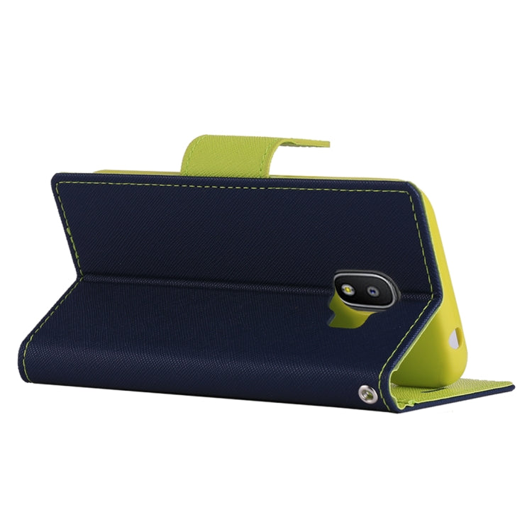 GOOSPERY FANCY DIARY Series for Galaxy J2 Pro (2018) Cross Texture Horizontal Flip Leather Case with Holder