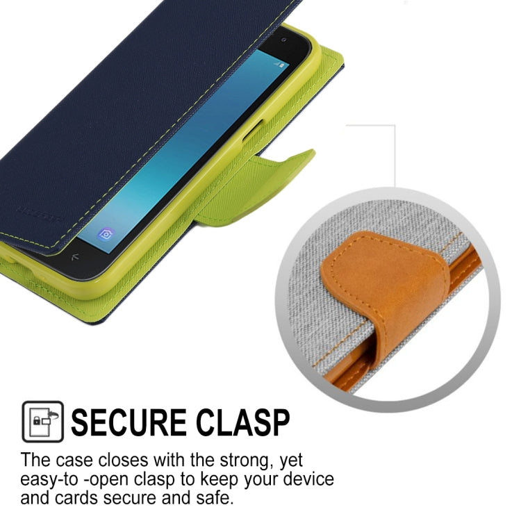 GOOSPERY FANCY DIARY Series for Galaxy J2 Pro (2018) Cross Texture Horizontal Flip Leather Case with Holder