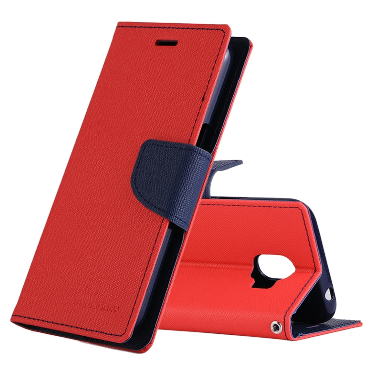 GOOSPERY FANCY DIARY Series for Galaxy J2 Pro (2018) Cross Texture Horizontal Flip Leather Case with Holder