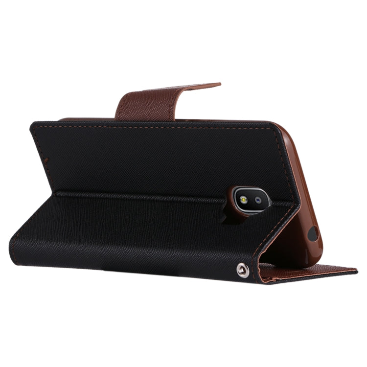 GOOSPERY FANCY DIARY Series for Galaxy J2 Pro (2018) Cross Texture Horizontal Flip Leather Case with Holder