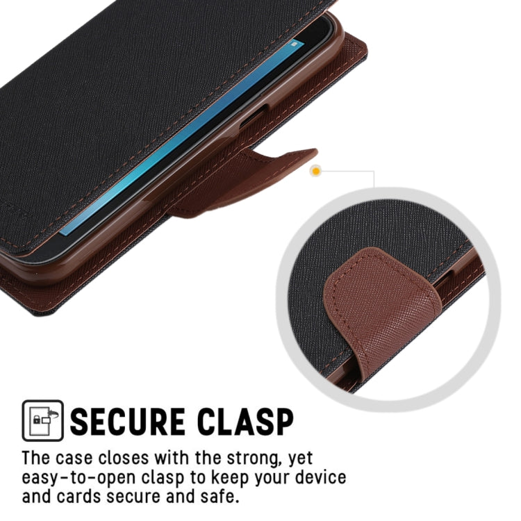 GOOSPERY FANCY DIARY Series for Galaxy J2 Pro (2018) Cross Texture Horizontal Flip Leather Case with Holder