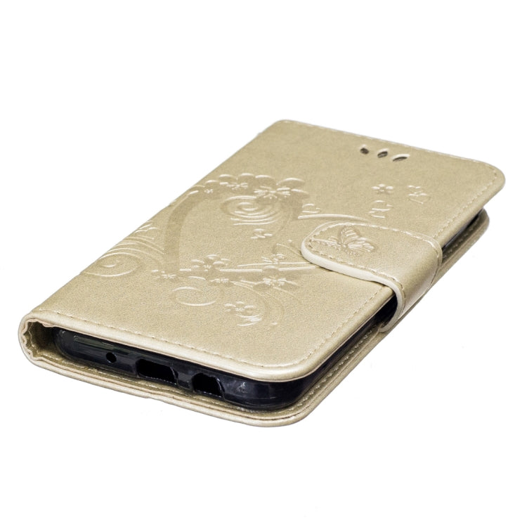 For Galaxy J3 (2017) / J330 ( US Version) Pressed Flowers Butterfly Love Pattern Horizontal Flip Leather Case with Holder & Card Slots & Wallet & Lanyard