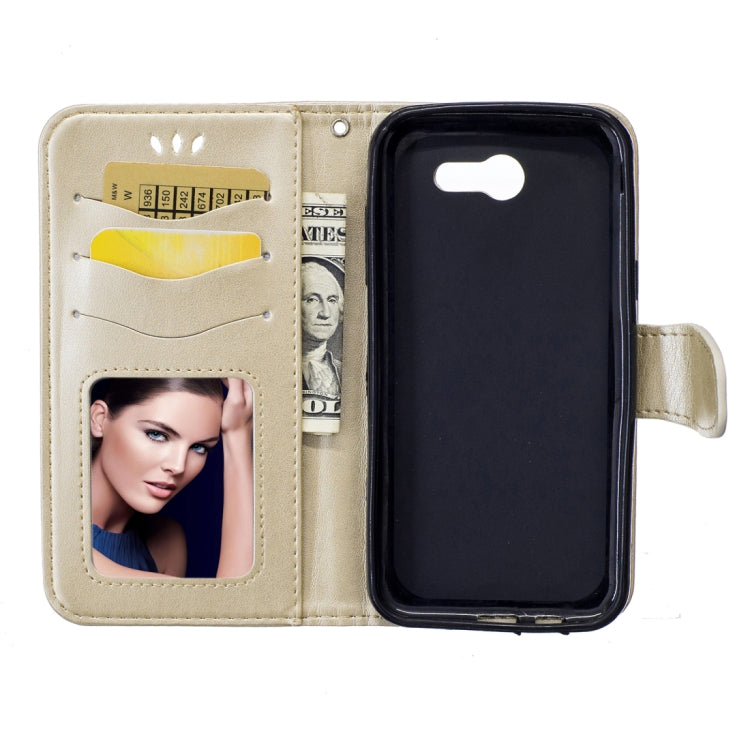 For Galaxy J3 (2017) / J330 ( US Version) Pressed Flowers Butterfly Love Pattern Horizontal Flip Leather Case with Holder & Card Slots & Wallet & Lanyard