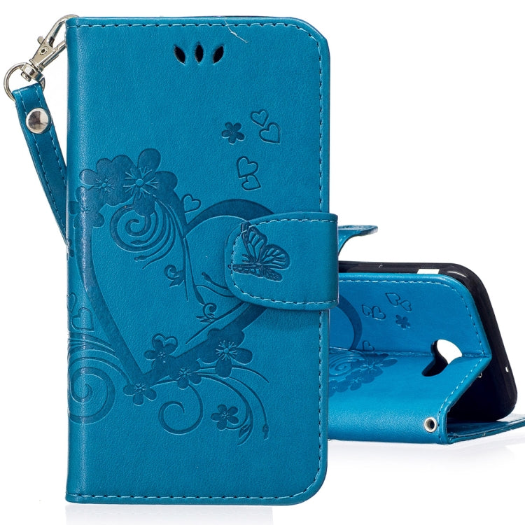 For Galaxy J3 (2017) / J330 ( US Version) Pressed Flowers Butterfly Love Pattern Horizontal Flip Leather Case with Holder & Card Slots & Wallet & Lanyard