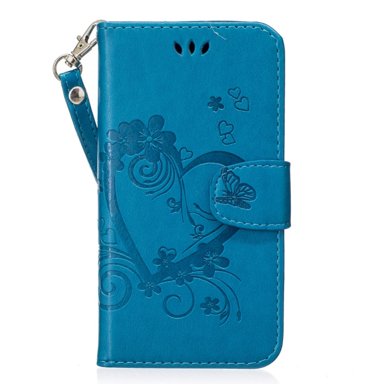 For Galaxy J3 (2017) / J330 ( US Version) Pressed Flowers Butterfly Love Pattern Horizontal Flip Leather Case with Holder & Card Slots & Wallet & Lanyard