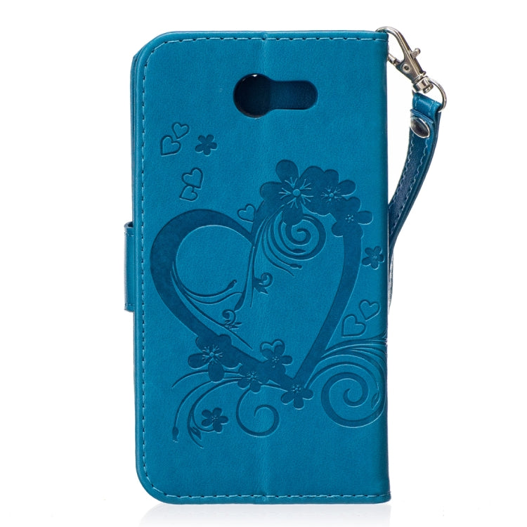 For Galaxy J3 (2017) / J330 ( US Version) Pressed Flowers Butterfly Love Pattern Horizontal Flip Leather Case with Holder & Card Slots & Wallet & Lanyard