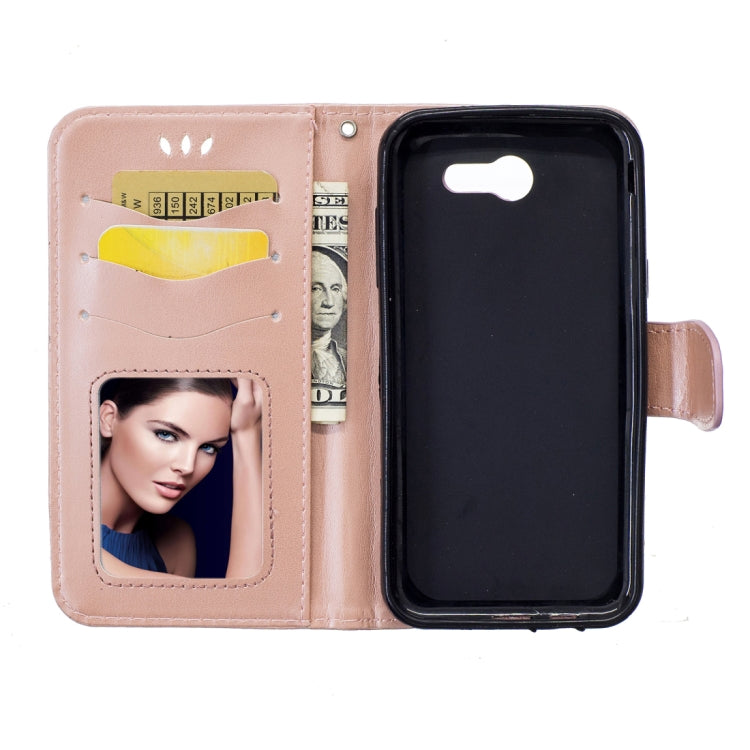 For Galaxy J3 (2017) / J330 ( US Version) Pressed Flowers Butterfly Love Pattern Horizontal Flip Leather Case with Holder & Card Slots & Wallet & Lanyard