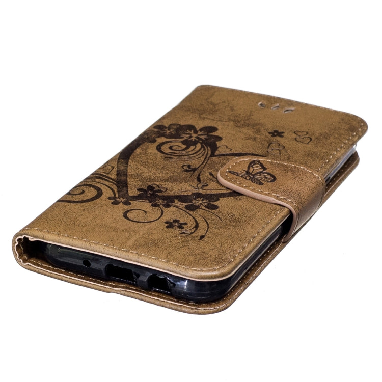 For Galaxy J3 (2017) / J330 ( US Version) Pressed Flowers Butterfly Love Pattern Horizontal Flip Leather Case with Holder & Card Slots & Wallet & Lanyard