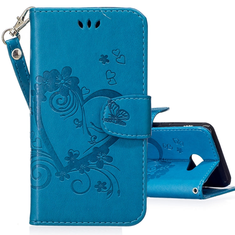 For Galaxy J5 (2017) / J530 ( US Version) Pressed Flowers Butterfly Love Pattern Horizontal Flip Leather Case with Holder & Card Slots & Wallet & Lanyard