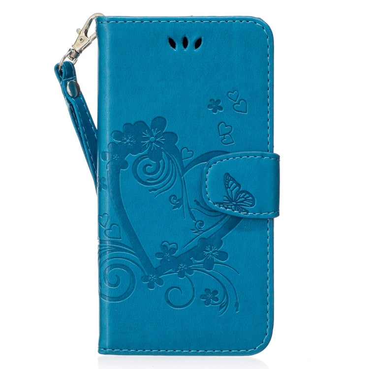 For Galaxy J5 (2017) / J530 ( US Version) Pressed Flowers Butterfly Love Pattern Horizontal Flip Leather Case with Holder & Card Slots & Wallet & Lanyard