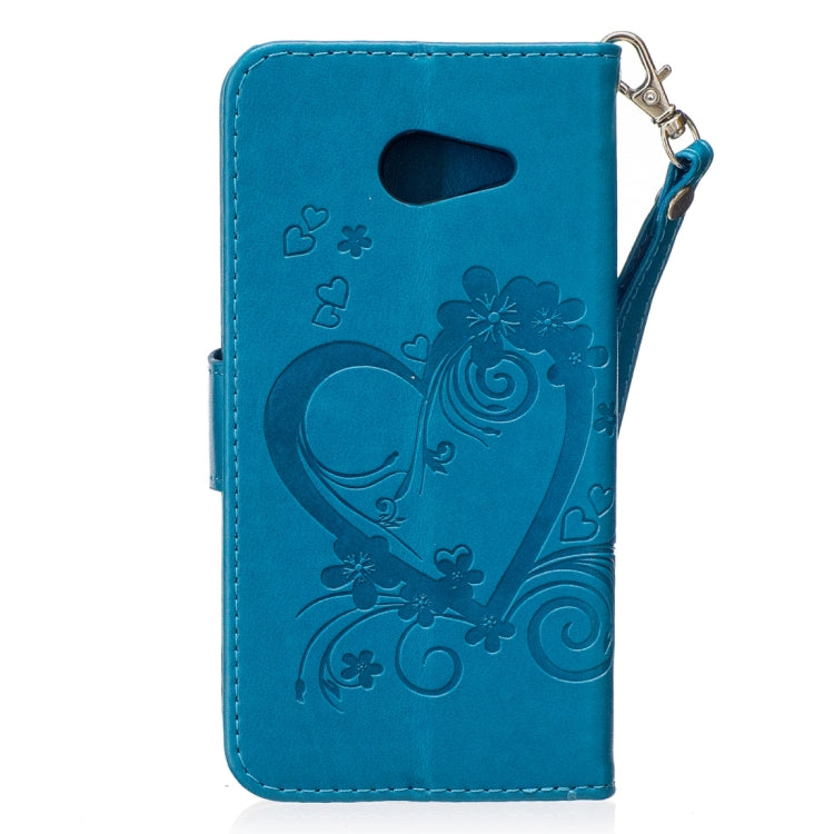 For Galaxy J5 (2017) / J530 ( US Version) Pressed Flowers Butterfly Love Pattern Horizontal Flip Leather Case with Holder & Card Slots & Wallet & Lanyard