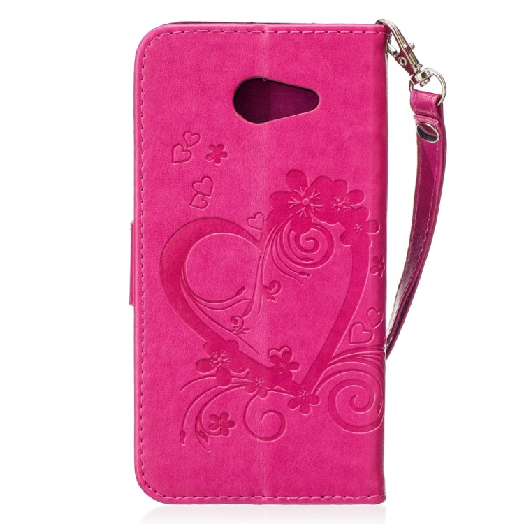 For Galaxy J5 (2017) / J530 ( US Version) Pressed Flowers Butterfly Love Pattern Horizontal Flip Leather Case with Holder & Card Slots & Wallet & Lanyard