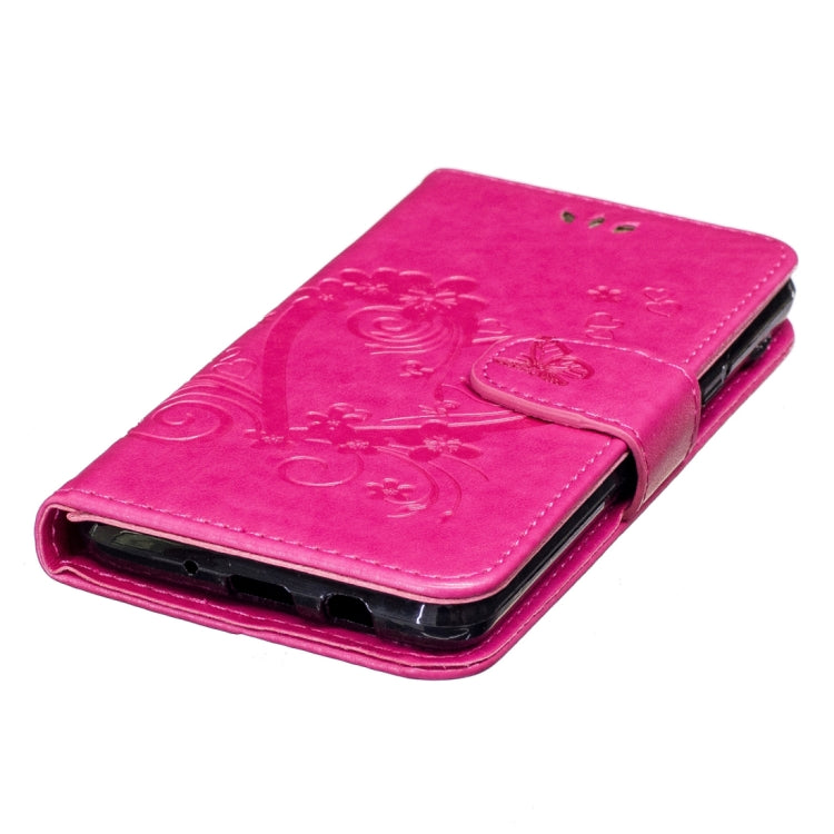 For Galaxy J5 (2017) / J530 ( US Version) Pressed Flowers Butterfly Love Pattern Horizontal Flip Leather Case with Holder & Card Slots & Wallet & Lanyard
