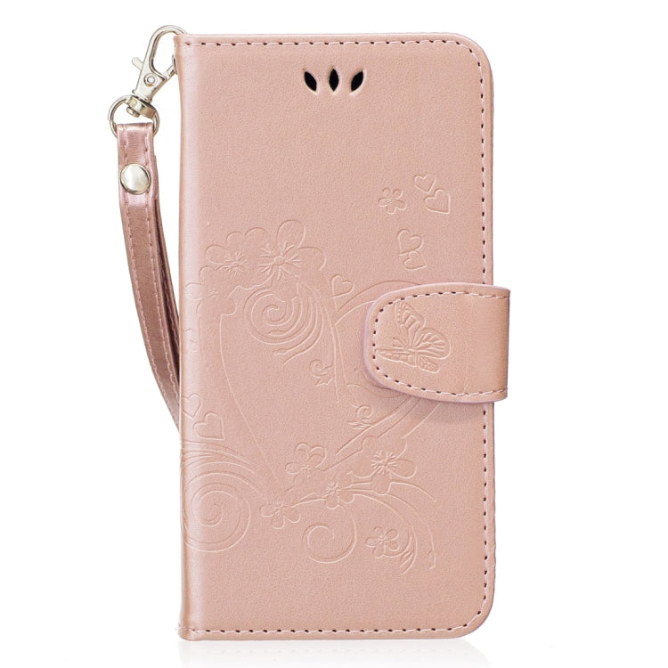 For Galaxy J5 (2017) / J530 ( US Version) Pressed Flowers Butterfly Love Pattern Horizontal Flip Leather Case with Holder & Card Slots & Wallet & Lanyard
