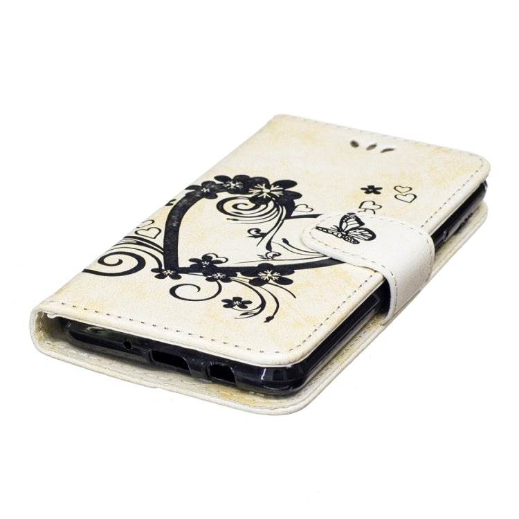 For Galaxy J5 (2017) / J530 ( US Version) Pressed Flowers Butterfly Love Pattern Horizontal Flip Leather Case with Holder & Card Slots & Wallet & Lanyard