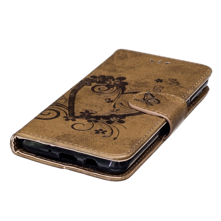 For Galaxy J5 (2017) / J530 ( US Version) Pressed Flowers Butterfly Love Pattern Horizontal Flip Leather Case with Holder & Card Slots & Wallet & Lanyard