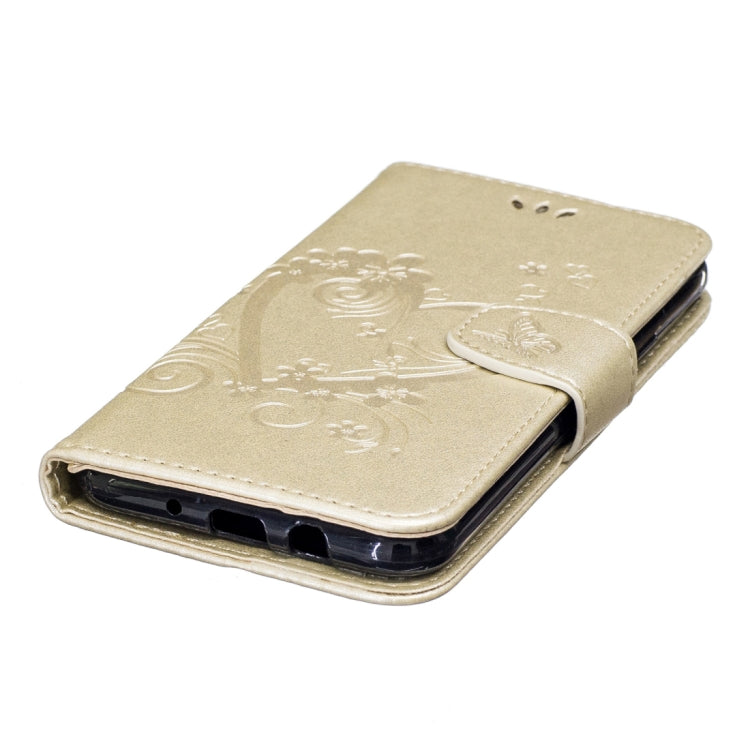 For Galaxy J7 (2017) / J730 ( US Version) Pressed Flowers Butterfly Love Pattern Horizontal Flip Leather Case with Holder & Card Slots & Wallet & Lanyard