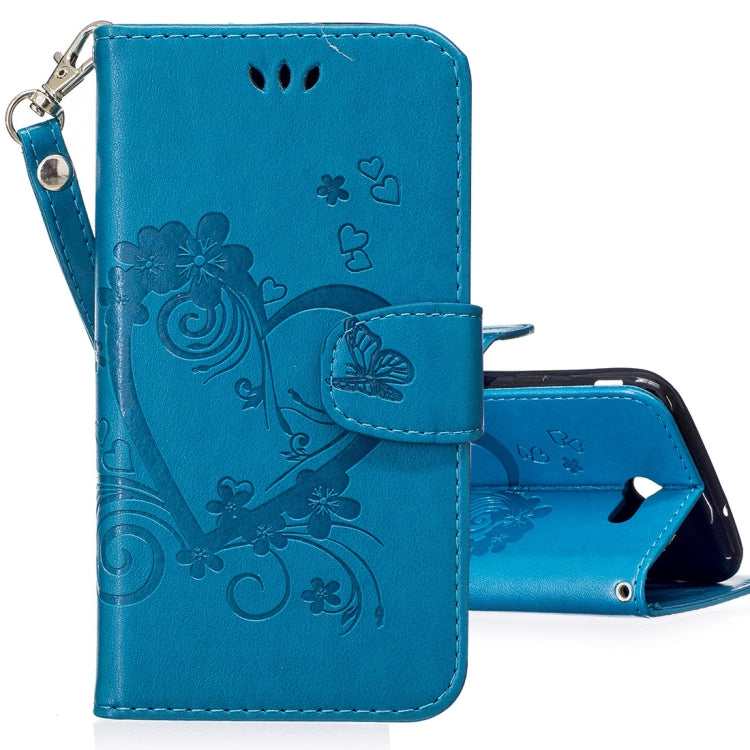 For Galaxy J7 (2017) / J730 ( US Version) Pressed Flowers Butterfly Love Pattern Horizontal Flip Leather Case with Holder & Card Slots & Wallet & Lanyard