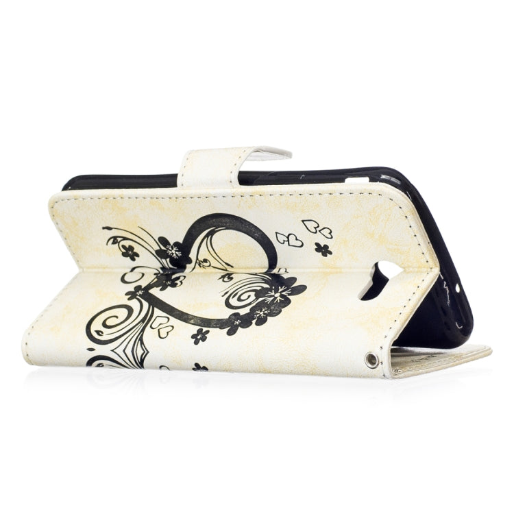 For Galaxy J7 (2017) / J730 ( US Version) Pressed Flowers Butterfly Love Pattern Horizontal Flip Leather Case with Holder & Card Slots & Wallet & Lanyard