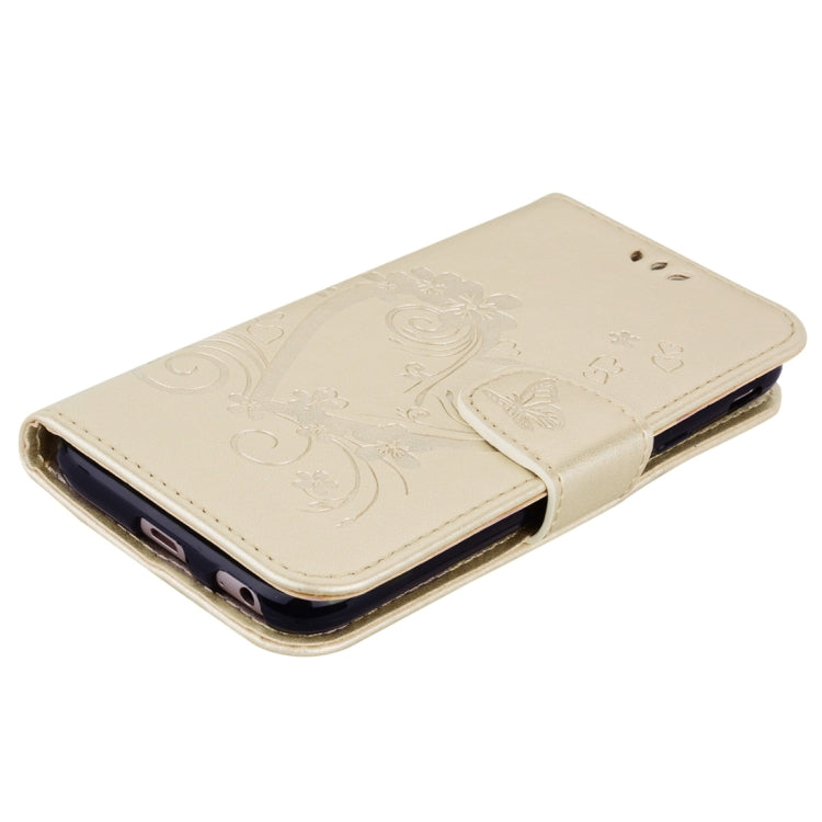 For Galaxy J3 (2017) / J330 ( EU Version) Pressed Flowers Butterfly Love Pattern Horizontal Flip Leather Case with Holder & Card Slots & Wallet & Photo Frame