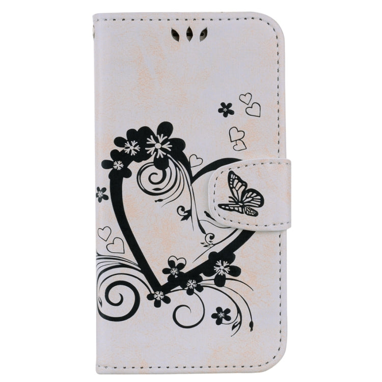 For Galaxy J3 (2017) / J330 ( EU Version) Pressed Flowers Butterfly Love Pattern Horizontal Flip Leather Case with Holder & Card Slots & Wallet & Photo Frame