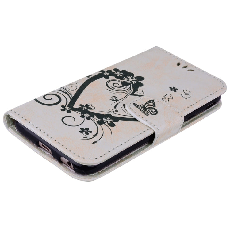 For Galaxy J3 (2017) / J330 ( EU Version) Pressed Flowers Butterfly Love Pattern Horizontal Flip Leather Case with Holder & Card Slots & Wallet & Photo Frame