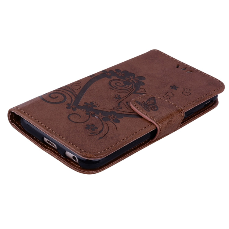 For Galaxy J3 (2017) / J330 ( EU Version) Pressed Flowers Butterfly Love Pattern Horizontal Flip Leather Case with Holder & Card Slots & Wallet & Photo Frame