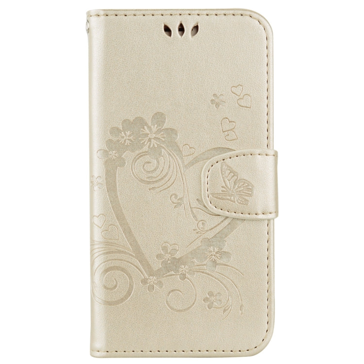For Galaxy J5 (2017) / J530 ( EU Version) Pressed Flowers Butterfly Love Pattern Horizontal Flip Leather Case with Holder & Card Slots & Wallet & Photo Frame