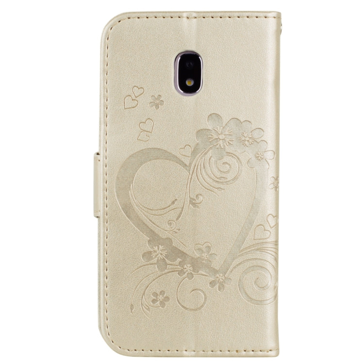 For Galaxy J5 (2017) / J530 ( EU Version) Pressed Flowers Butterfly Love Pattern Horizontal Flip Leather Case with Holder & Card Slots & Wallet & Photo Frame