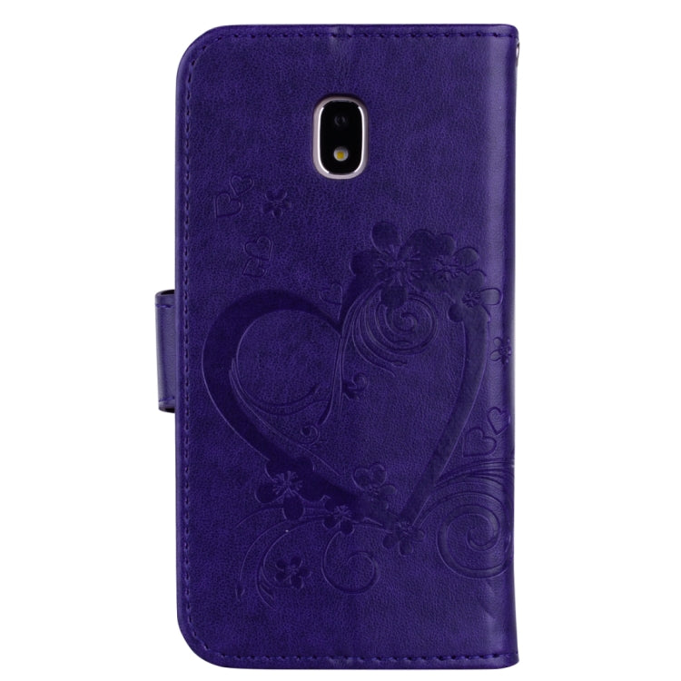 For Galaxy J5 (2017) / J530 ( EU Version) Pressed Flowers Butterfly Love Pattern Horizontal Flip Leather Case with Holder & Card Slots & Wallet & Photo Frame