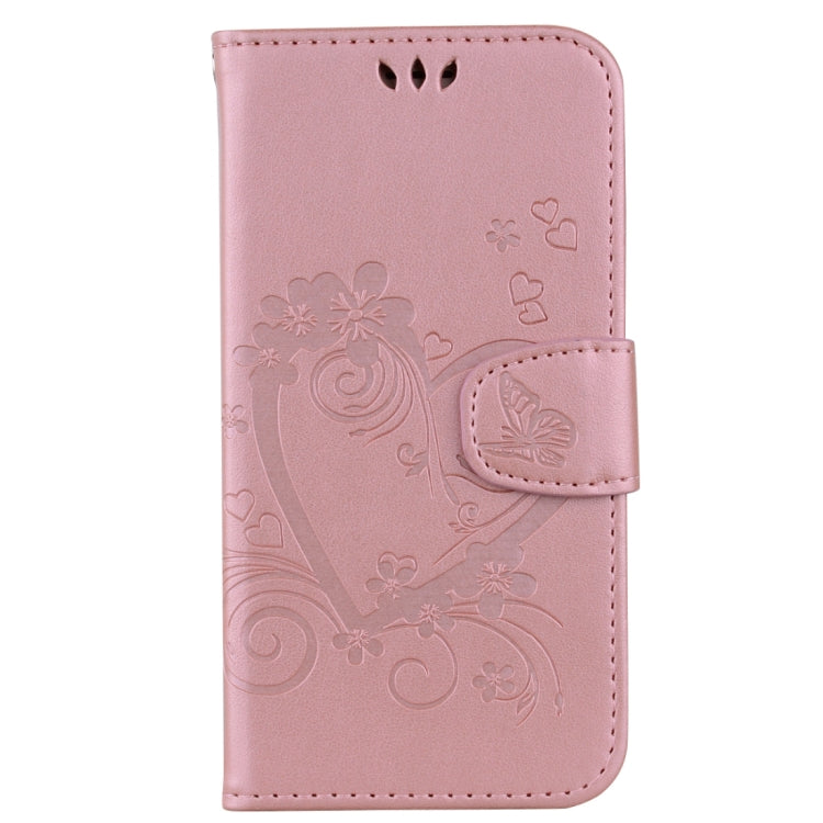 For Galaxy J5 (2017) / J530 ( EU Version) Pressed Flowers Butterfly Love Pattern Horizontal Flip Leather Case with Holder & Card Slots & Wallet & Photo Frame