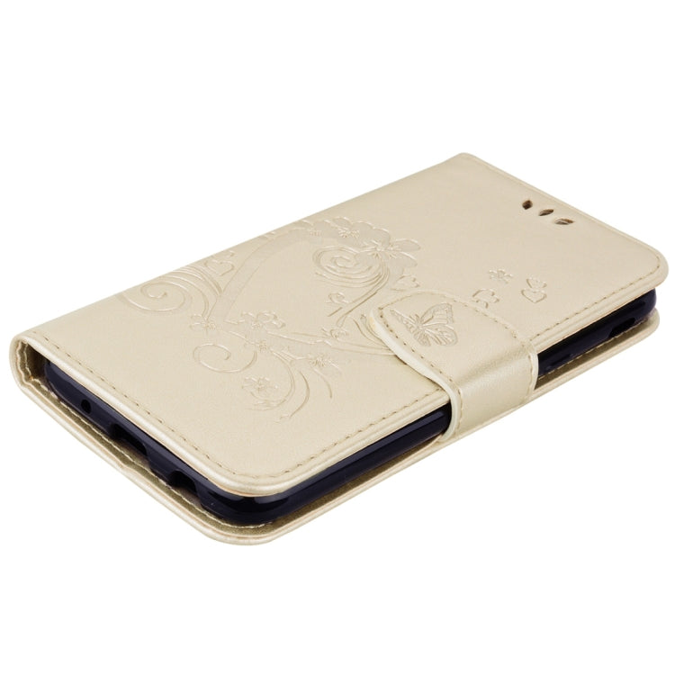 For Galaxy J7 (2017) / J730 ( EU Version) Pressed Flowers Butterfly Love Pattern Horizontal Flip Leather Case with Holder & Card Slots & Wallet & Photo Frame