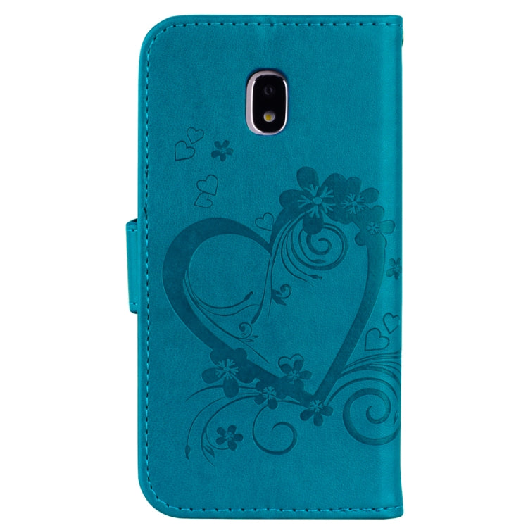 For Galaxy J7 (2017) / J730 ( EU Version) Pressed Flowers Butterfly Love Pattern Horizontal Flip Leather Case with Holder & Card Slots & Wallet & Photo Frame