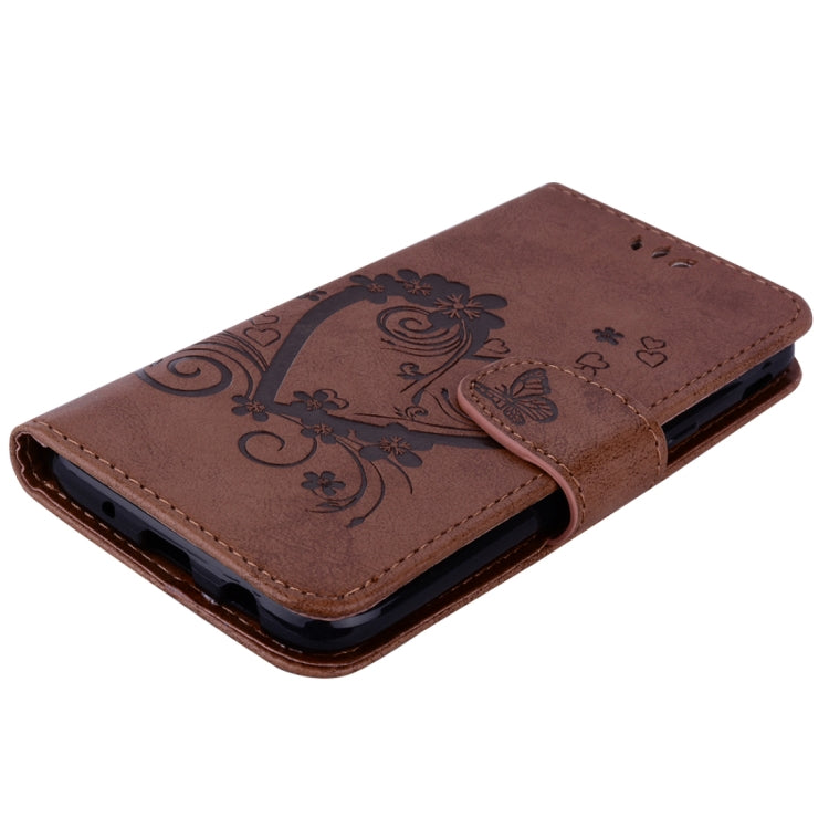 For Galaxy J7 (2017) / J730 ( EU Version) Pressed Flowers Butterfly Love Pattern Horizontal Flip Leather Case with Holder & Card Slots & Wallet & Photo Frame