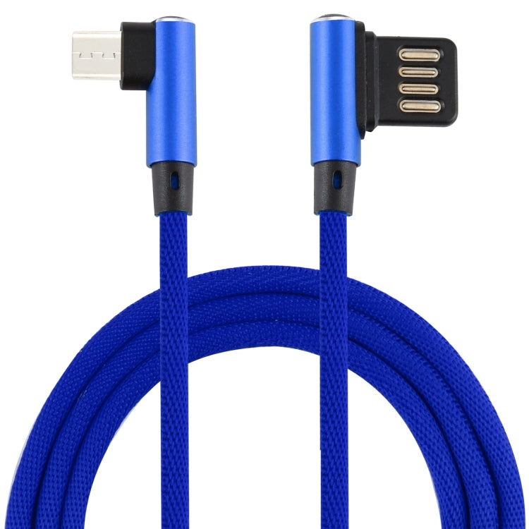 2A USB Elbow to Micro USB Elbow Braided Data Cable, Cable Length: 2m