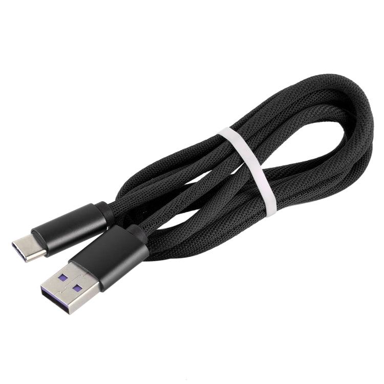 5A USB to USB-C / Type-C Super Fast Charging Braided Data Cable, Cable Length: 1.8m
