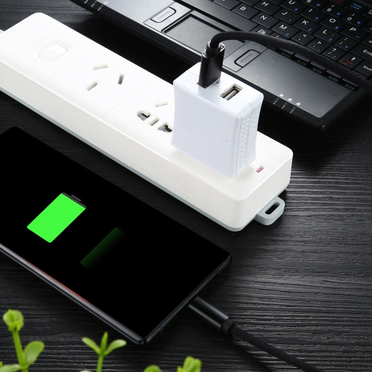 5A USB to USB-C / Type-C Super Fast Charging Braided Data Cable, Cable Length: 1.8m