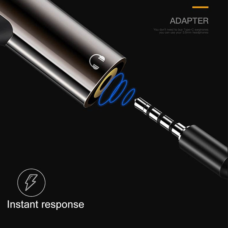 TOTUDESIGN EAUC-12 Time Series Type-C to Type-C Interface +3.5 Interface Bending Audio Adapter, For Samsung, Huawei, Xiaomi, HTC, Meizu, Sony and other Smartphones