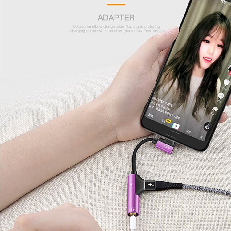 TOTUDESIGN EAUC-12 Time Series Type-C to Type-C Interface +3.5 Interface Bending Audio Adapter, For Samsung, Huawei, Xiaomi, HTC, Meizu, Sony and other Smartphones