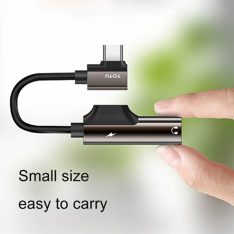 TOTUDESIGN EAUC-12 Time Series Type-C to Type-C Interface +3.5 Interface Bending Audio Adapter, For Samsung, Huawei, Xiaomi, HTC, Meizu, Sony and other Smartphones